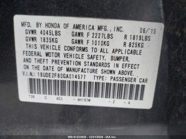 19UDE2F80GA014577 Acura Ilx Premium   A-spec Packages/technology Plus   A-spec Packages