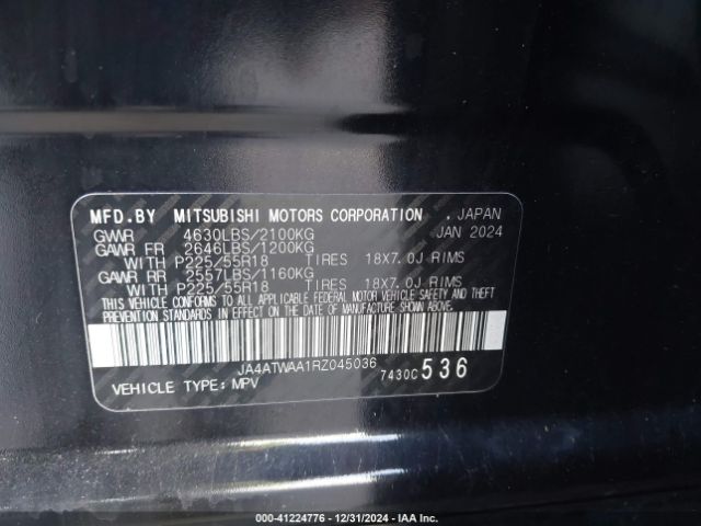 2024 MITSUBISHI ECLIPSE CROSS JA4ATWAA1RZ045036 Photo 8