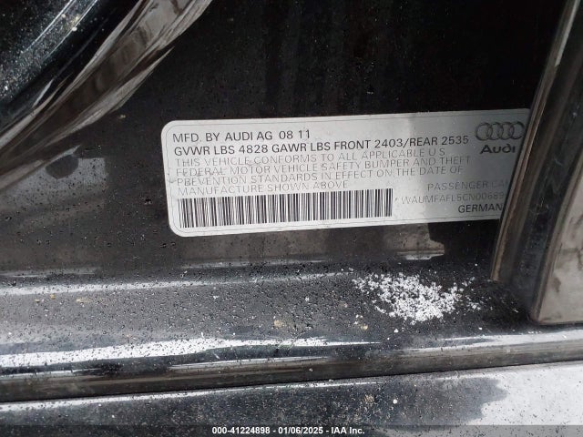 2012 AUDI A4 WAUMFAFL5CN006890 Photo 8