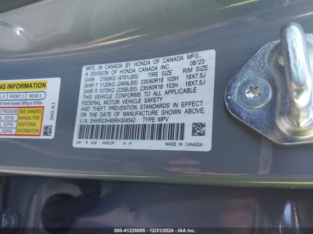 2HKRS3H46RH304542 Honda Cr-v Ex 2wd