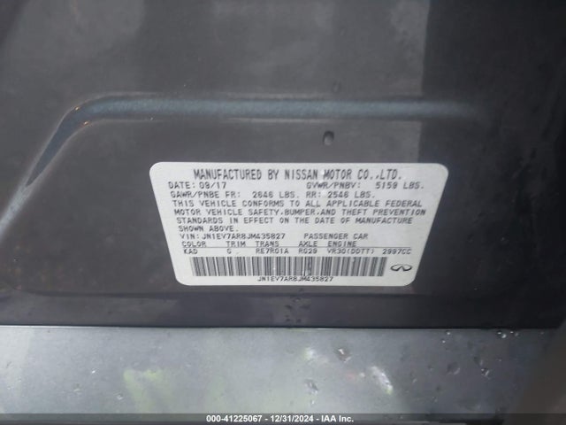 JN1EV7AR8JM435827 Infiniti Q50 3.0t Sport