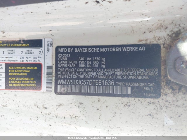 2013 MINI HARDTOP WMWSU3C57DT681636 Photo 8