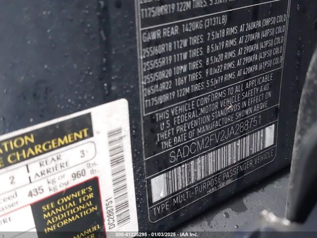 SADCM2FV2JA288751 Jaguar F-PACE S