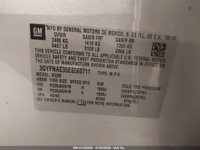 2014 CADILLAC SRX 3GYFNAE35ES560711 Photo 8