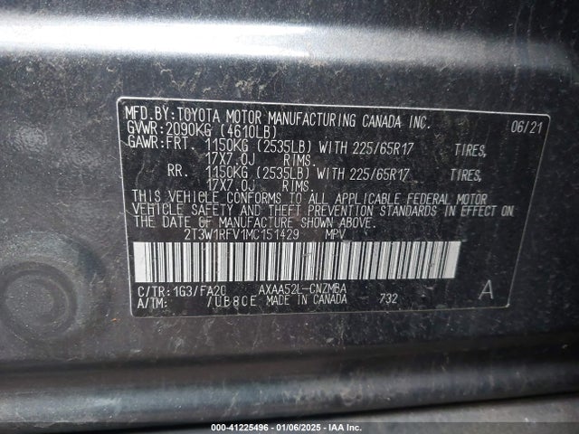 Toyota Rav4 Xle 2021 2T3W1RFV1MC151429 Image 9