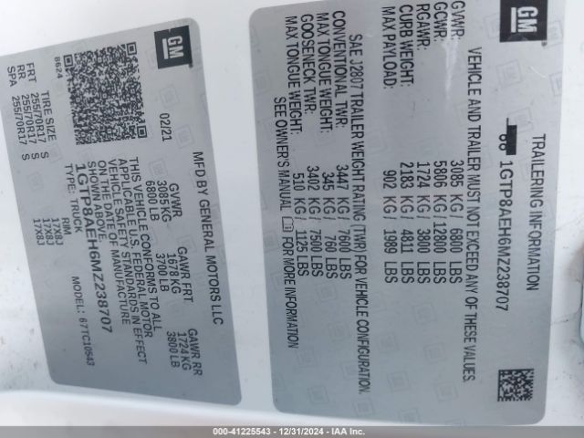 1GTP8AEH6MZ238707 GMC Sierra 1500 2wd  Short Box