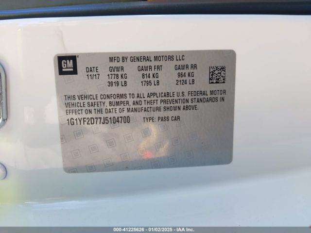2018 CHEVROLET CORVETTE 1G1YF2D77J5104700 Photo 8