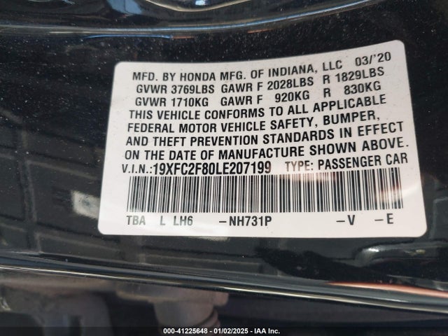Honda Civic Sport 2020 19XFC2F80LE207199 Image 9
