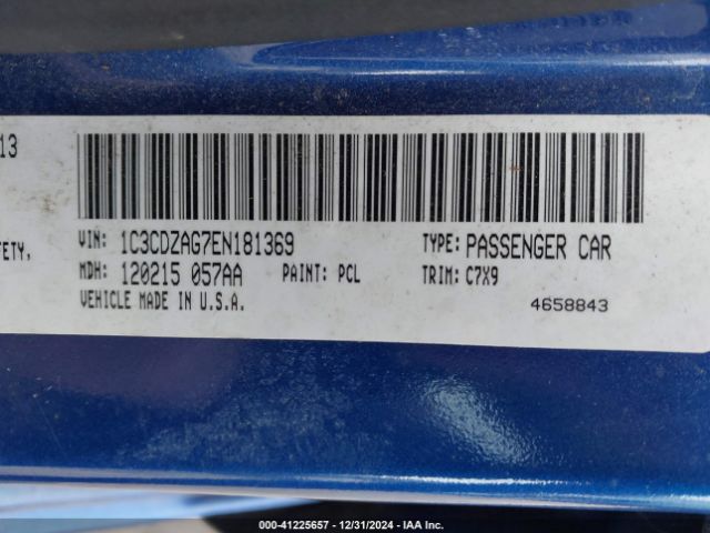 1C3CDZAG7EN181369 Dodge AVENGER SE
