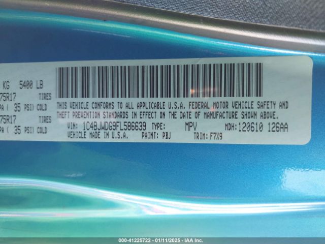 1C4BJWDG9FL586639 Jeep Wrangler Unlimited Freedom Edition
