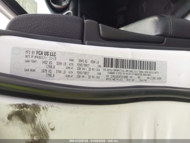 1C4RJEAG4FC218009 Jeep Grand Cherokee Laredo