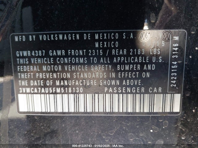 3VWCA7AU5FM518130 Volkswagen Golf Sportwagen Tdi S 4-door