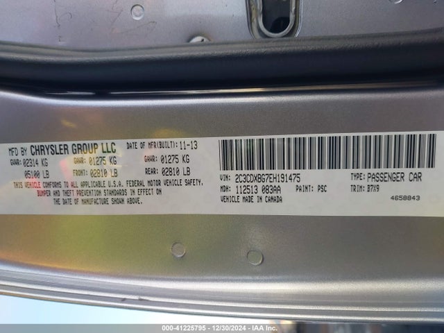 Dodge Charger Se 2014 2C3CDXBG7EH191475 Image 9