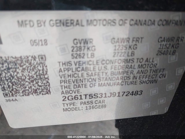 2018 CADILLAC XTS 2G61T5S31J9172483 Photo 8