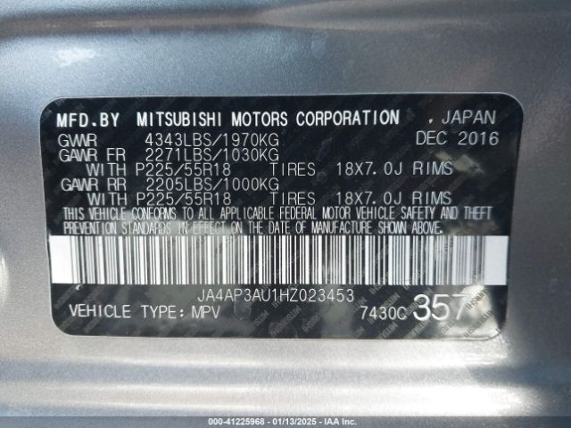 2017 MITSUBISHI OUTLANDER SPORT JA4AP3AU1HZ023453 Photo 8