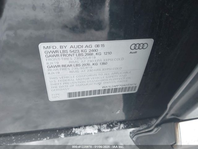 WA1L2AFP7GA039474 Audi Q5 2.0t Premium