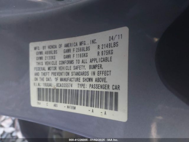 2012 ACURA TL 19UUA8F56CA005574 Photo 8
