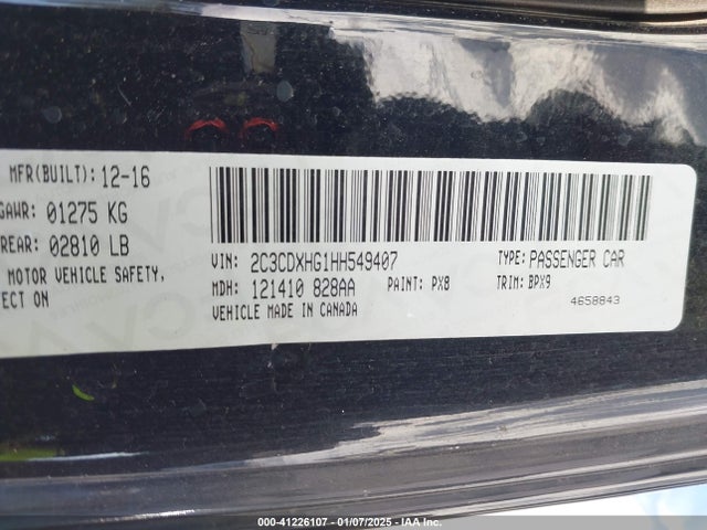 Dodge Charger Sxt Rwd 2017 2C3CDXHG1HH549407 Image 9