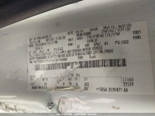 1FTYE1ZM2GKB06609 Ford Transit-150