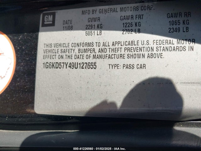 2009 CADILLAC DTS 1G6KD57Y49U127655 Photo 8