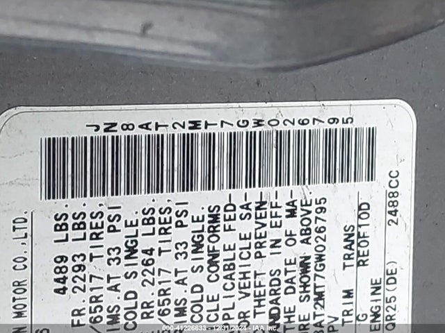 Nissan ROGUE S 2016 JN8AT2MT7GW026795 Image 9