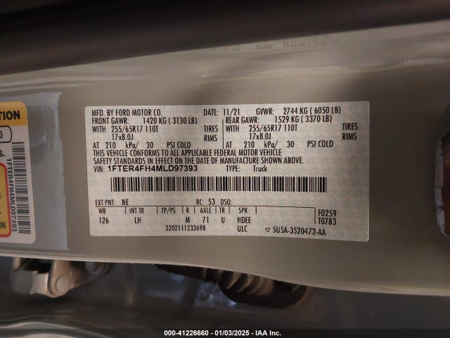Ford Ranger Xlt 2021 1FTER4FH4MLD97393 Image 9