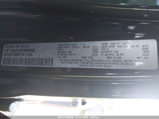 1C4HJXDG6PW509369 Jeep Wrangler 4-door Sport S 4x4