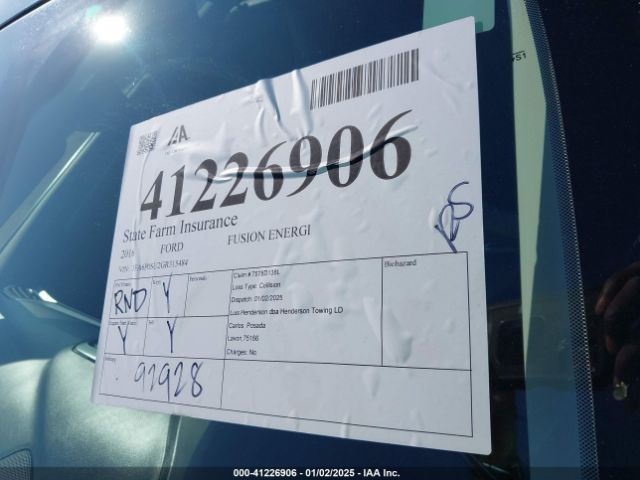 3FA6P0SU2GR315484 Ford Fusion Energi Titanium