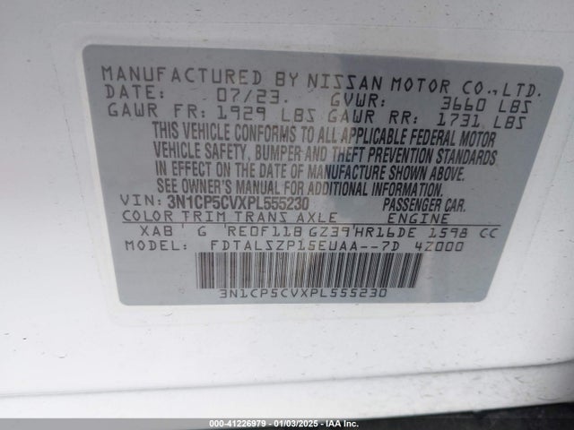 Nissan Kicks Sv Xtronic Cvt 2023 3N1CP5CVXPL555230 Image 9