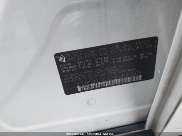 2010 BMW X5 M 5YMGY0C52ALK25509 Photo 8