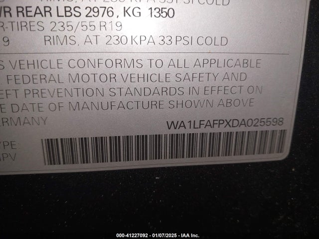 2013 AUDI Q5 WA1LFAFPXDA025598 Photo 8