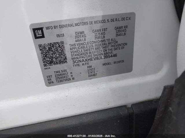 3GNAXHEV8JL395446 Chevrolet EQUINOX LS