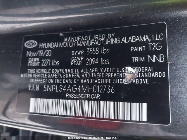 Hyundai ELANTRA SEL 2021 5NPLS4AG4MH012736 Image 9