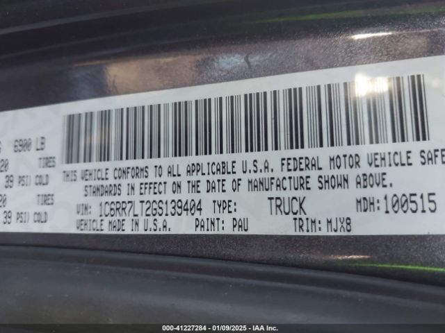 1C6RR7LT2GS139404 RAM 1500 Big Horn