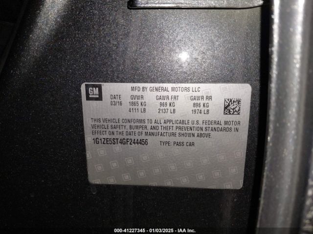1G1ZE5ST4GF244456 Chevrolet MALIBU 1LT