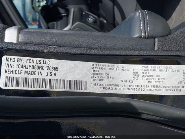 1C4RJYB60RC120865 Jeep Grand Cherokee 4xe