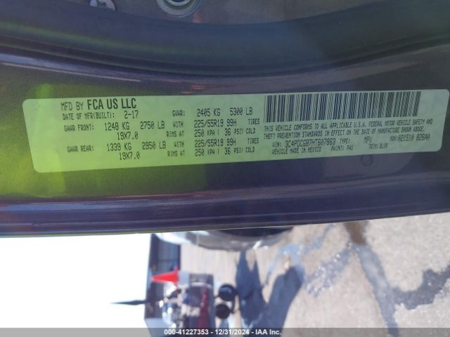 3C4PDCGB7HT607863 Dodge Journey Crossroad Plus