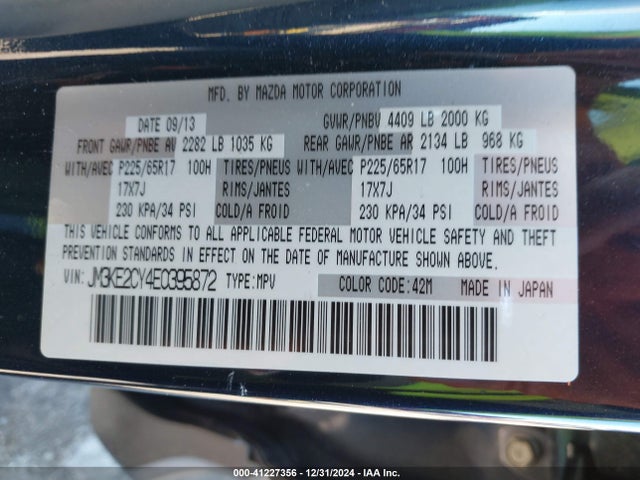 Mazda Cx-5 Touring 2014 JM3KE2CY4E0395872 Image 9
