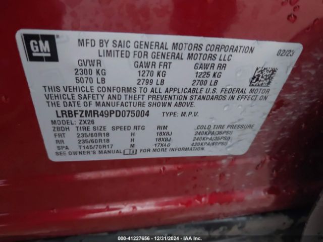 LRBFZMR49PD075004 Buick Envision Preferred Awd