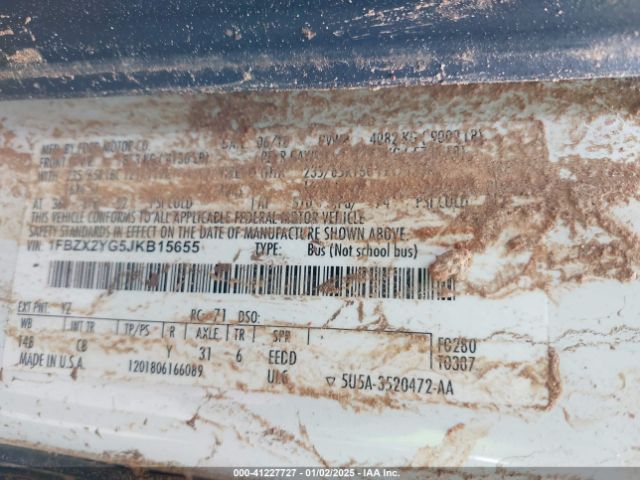 1FBZX2YG5JKB15655 Ford Transit-350 Xlt