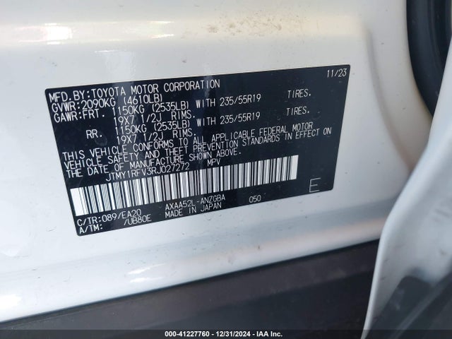 Toyota Rav4 Limited 2024 JTMY1RFV3RJ027272 Image 9