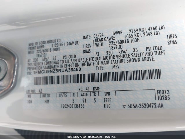 Ford Escape St-line Select 2024 1FMCU9NZ5RUA36460 Image 9