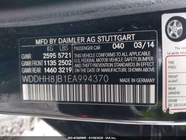 WDDHH8JB1EA994370 Mercedes-Benz E 350 4matic