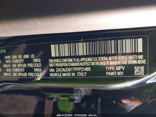 ZACNJDB17PPP21465 Jeep Renegade Latitude 4x4