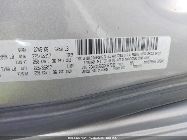 Dodge Grand Caravan Se 2016 2C4RDGBG8GR387332 Image 9