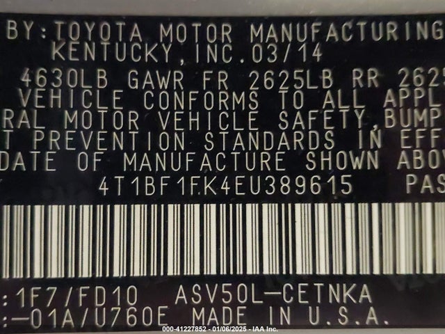 Toyota CAMRY LE 2014 4T1BF1FK4EU389615 Image 9
