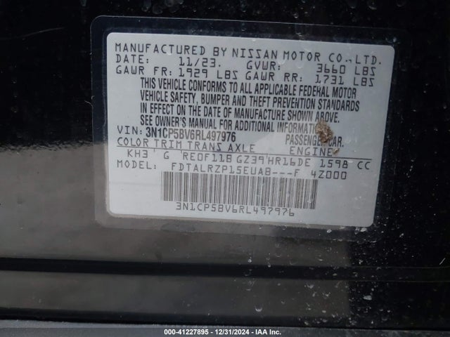 Nissan Kicks S Xtronic Cvt 2024 3N1CP5BV6RL497976 Image 9