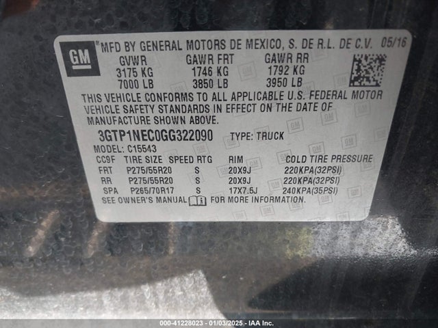 3GTP1NEC0GG322090 GMC Sierra 1500 Slt