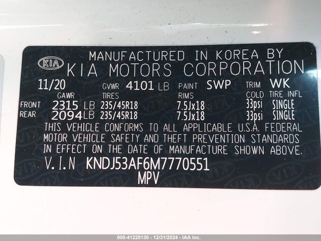 KNDJ53AF6M7770551 KIA Soul Turbo