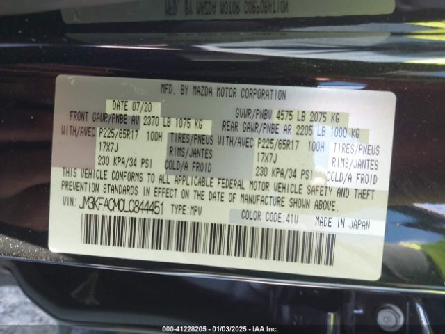 JM3KFACM0L0844451 Mazda Cx-5 Touring